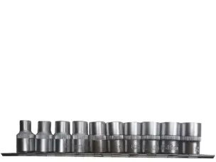 Набір шестигранних головок 1/2" 8-19 мм на планці (10 од)