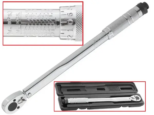 Ключ динамометричний 3/8″ CrV з діапазоном 7-105 Нм