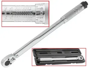 Ключ динамометрический 3/8″ CrV с диапазоном 7-105 Нм