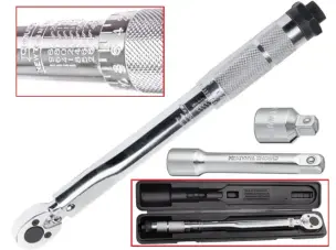 Ключ динамометрический 1/2″ CrV 28-210 Нм с насадками