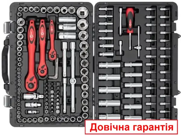 Набір інструменту 151 предмет 1/2" 3/8" 1/4" Cr-V