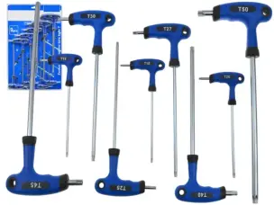Набор Т-образных ключей-отверток Torx T10-T50 CrV (9 шт)