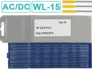 Вольфрамовый электрод WL-15 3.2 мм (золотой) универсальный AC/DC