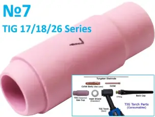 Сопло керамическое №7 (11 мм) для TIG горелок WP-17/18/26