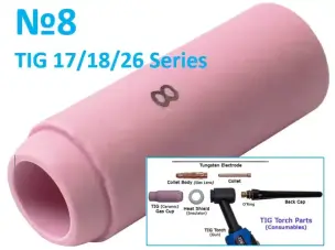 Сопло керамічне №8 (12,5 мм) для TIG пальників WP-17/18/26