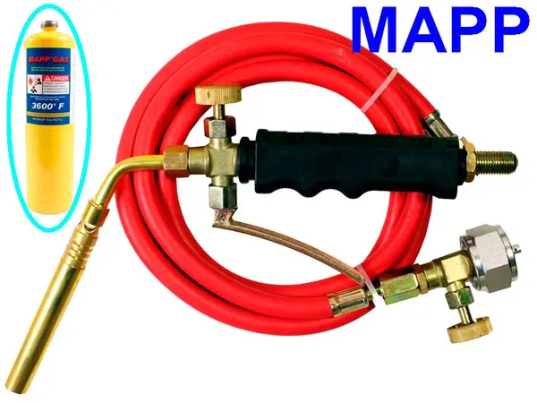 Газовий пальник для MAPP газу зі шлангом і клапаном