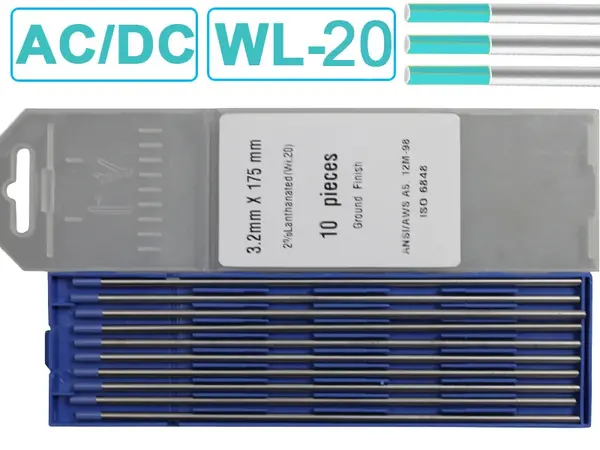 Вольфрамовий електрод WL-20 3.2 мм (Синій) універсальний AC/DC
