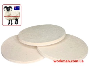 Войлочний круг на липучці WorkMan Wool 125-6