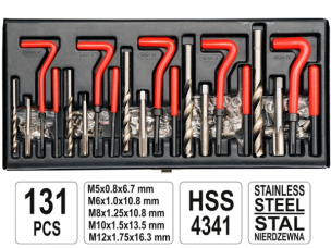 Набір для ремонту різьби HSS M5-M12 (131 предмет)