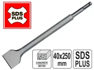 Широкое зубило для перфоратора SDS+ 250х40мм
