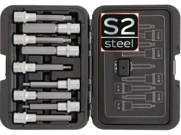 Головки з шестигранником подовженим S2 1/2'' HEX 4-17мм