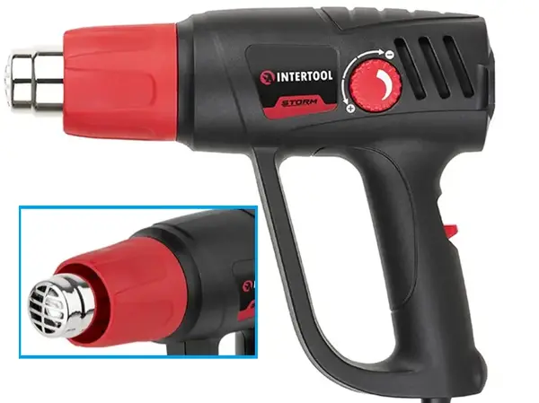 Будівельний фен Intertool WT-1020 з плавним регулюванням температури