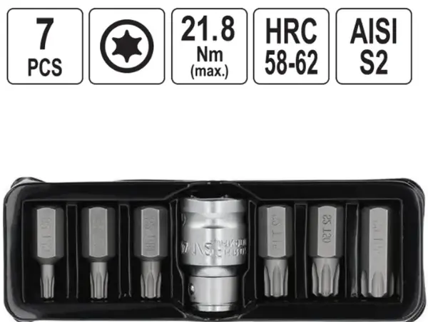 Біти зірочки S2 Torx Т25-Т55