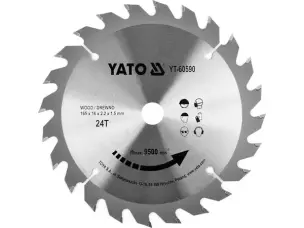 Диск пильний з напайками для циркулярки 165x16x24зуба Yato
