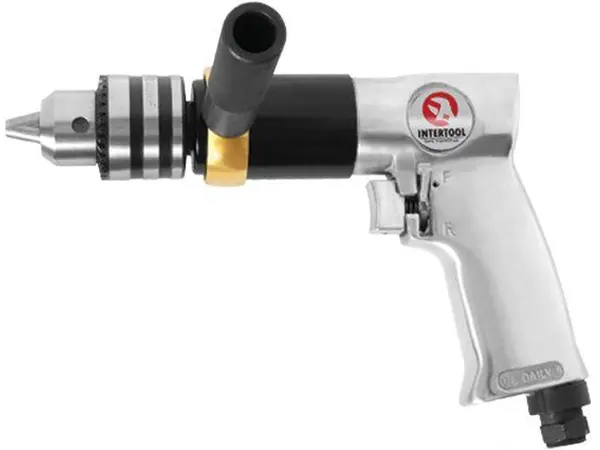 Пневматическая дрель с реверсом и рукояткой Intertool PT-0901