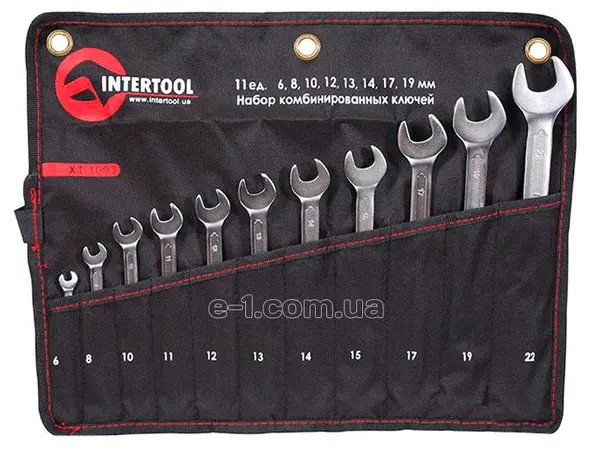 Набір комбінованих ключів Intertool 11шт 6-22мм