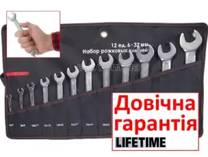 Рожковые ключи CrV 6-32мм