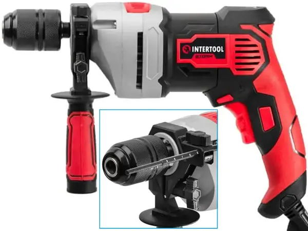 Ударний дриль Intertool WT-0119 (900 Вт) з металевим патроном