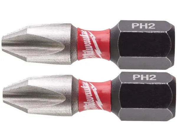 Ударная бита Milwaukee Shockwave PH2 x 25 мм (2 шт.) для импакта