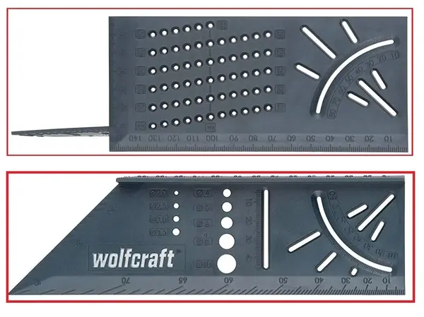 Угольник разметочный японский 3D Wolfcraft