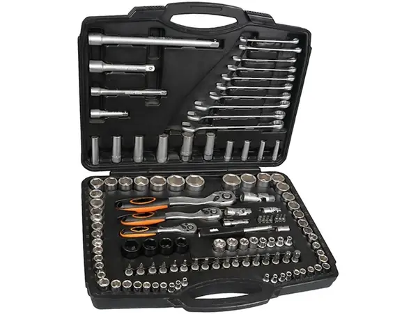 Набір головок та ключів 1/2", 3/8", 1/4" 120 од. CrV 4-32 мм + дюйми