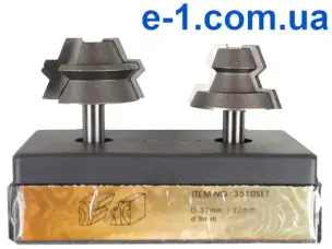 Набір пазошіпових фрез для зрощування деревини Глобус 3510set d8 на ручний фрезер