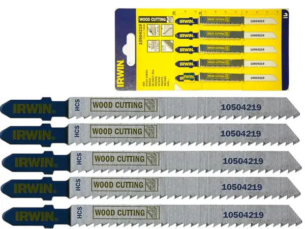 Пилки для лобзика Irwin T101B по дереву (5шт)