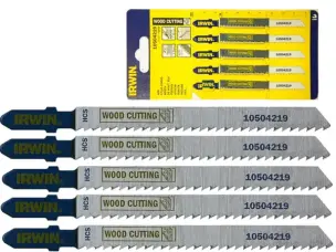 Пилки для лобзика Irwin T101B по дереву (5шт)