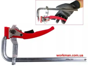 Струбцина швидкозатискна важільна WorkMan Lever 60х200 мм