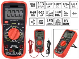 Мультиметр TRUE RMS 0-600V