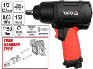 Пневмогайковерт ударний Yato 1/2″ 1150Нм