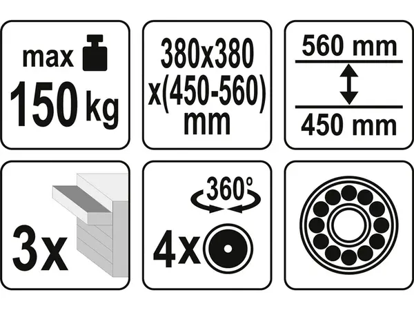 Пересувний табурет механіка Yato YT-08795
