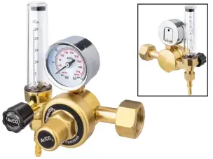 Універсальний редуктор з ротаметром Ar/CO2 у латунному корпусі