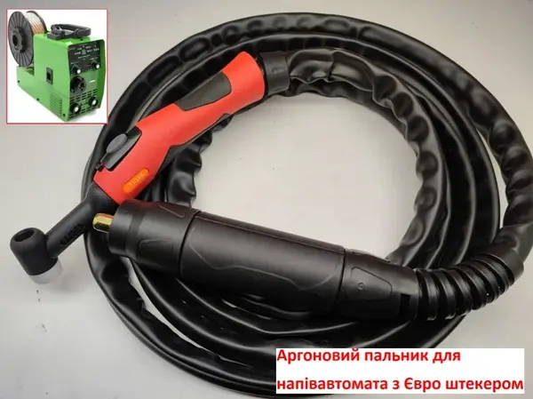Аргоновая горелка TIG-26 с разъемом Euro (KZ-2) для полуавтомата