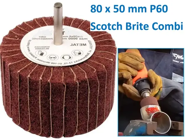 Насадка Scotch-Brite комбинированная с наждачкой 80 х 50 мм P60
