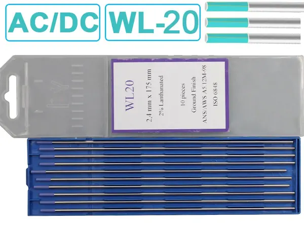 Вольфрамовый электрод WL-20 2.4 мм (Синий) универсальный AC/DC