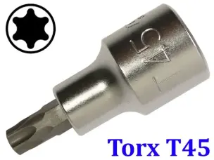 Торцевая головка с битой Torx T45 под квадрат 1/2"