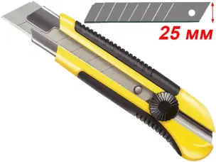 Нож строительный с сегментным лезвием 25мм Stanley