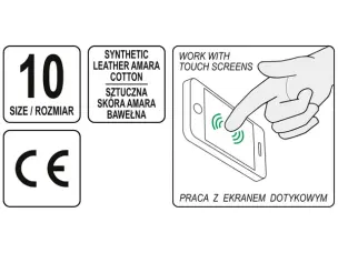 Рабочие перчатки с возможностью управления смартфоном 10''