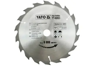 Профессиональный пильный диск по дереву Yato 185х20х18зубов