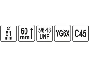 Коронка по кирпичу 51x60мм