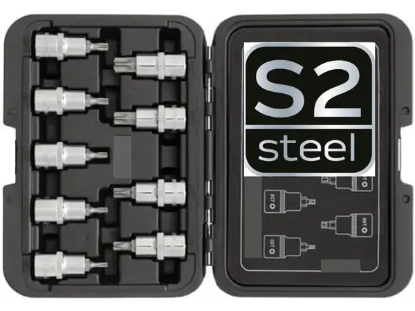 Набір біт у головках TORX 1/2" T20-T60 сталь S2