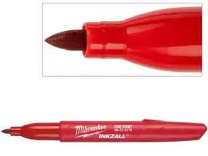 Маркер Milwaukee INKZALL красный для стройплощадки (тонкий)
