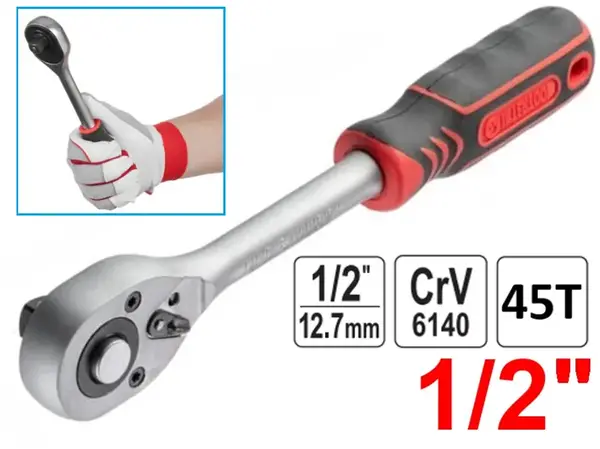 Ключ трещотка CrV 45z 1/2″
