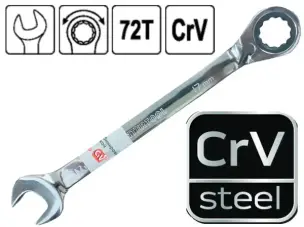 Ключ тріскачковий CrV 17мм
