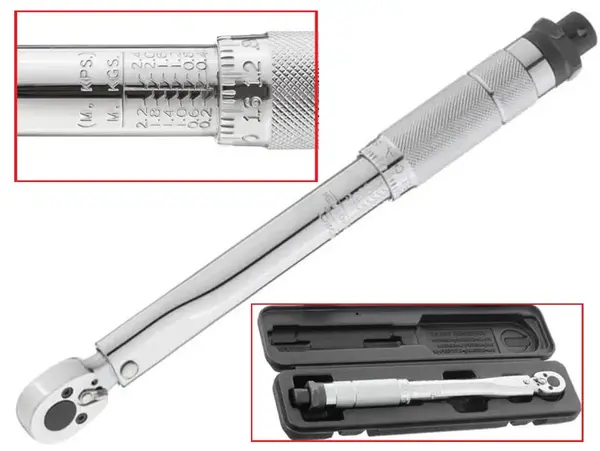 Ключ динамометрический 1/4″ CrV с диапазоном 2-24 Нм