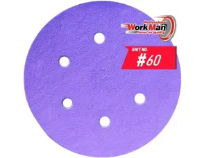 Круг WorkMan Ceramic P60 для грубой шлифовки 150 мм на липучке