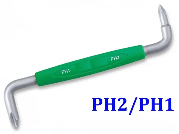 Викрутка хрестова Z-подібна TopTul PH1/PH2 100мм