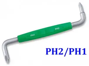 Викрутка хрестова Z-подібна TopTul PH1/PH2 100мм