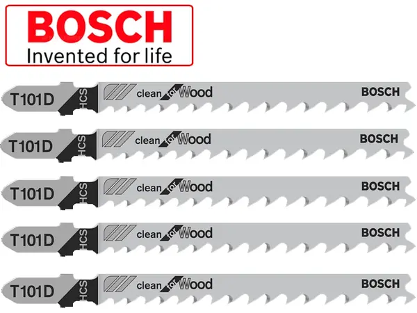 Пилка для электролобзика по дереву Bosch T101D чистый прямой рез